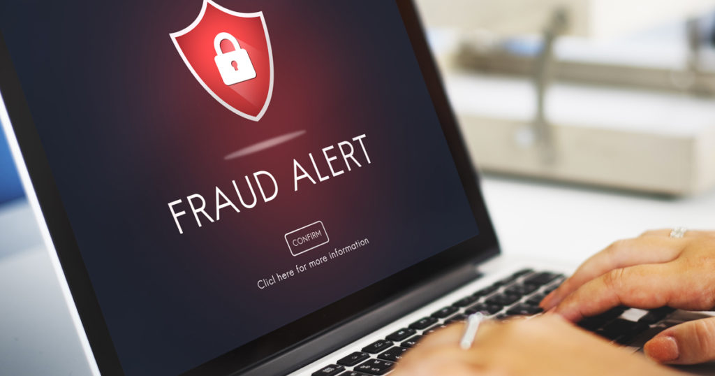 Online fraud computer alert