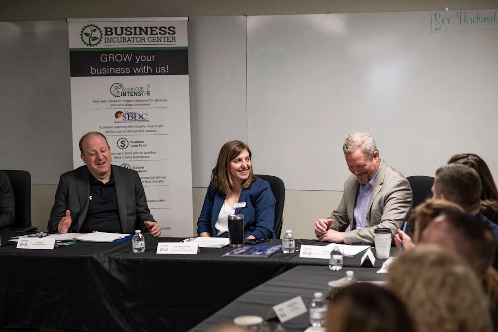 Jared Polis visits the Business Incubator Center in Grand Junction CO